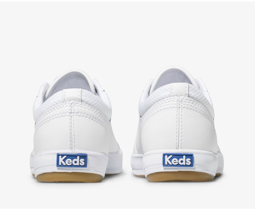 Keds Sneakers White - Center Leather - Womens TRFOBW-816